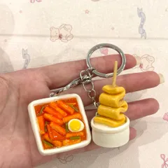Móc khoá Bánh gạo cay Tokbokki và Chả cá Hàn Quốc