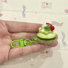 Móc khoá Bingsu Dưa lưới kem tươi