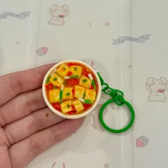 Móc khoá - Nam châm món Đậu sốt cà chua - Mâm cơm Việt