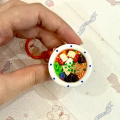 Móc khoá - Nam châm món Bún riêu kiểu Nam - món ăn Việt Nam