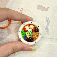 Móc khoá - Nam châm món Bún riêu kiểu Nam - món ăn Việt Nam