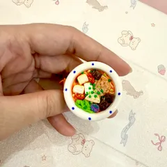 Móc khoá - Nam châm món Bún riêu kiểu Nam - món ăn Việt Nam