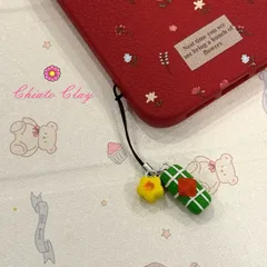 Dây treo điện thoại Bánh tét - Hoa mai