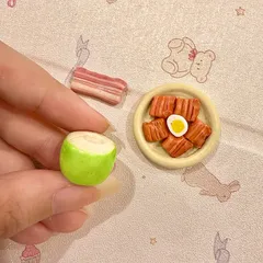 Mô hình set thịt kho nước dừa minifood nhà búp bê
