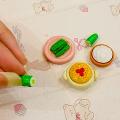 Mô hình nhà búp bê set mắm chưng minifood