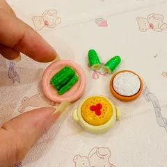 Mô hình nhà búp bê set mắm chưng minifood
