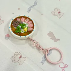 Móc khoá - Nam châm món Phở tái bò viên - món ăn Việt Nam