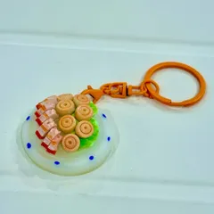 Móc khoá món Thịt heo quay và bánh bao - món ăn Việt Nam