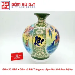 Bình hút lộc nhị cảnh thuận buồm xuôi gió mã đáo thành công Gốm Sứ G&T