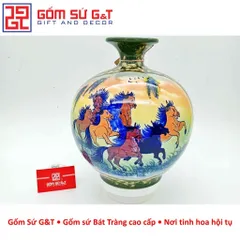 Bình hút lộc nhị cảnh thuận buồm xuôi gió mã đáo thành công Gốm Sứ G&T
