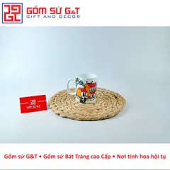 Cốc C kèm nắp vẽ cảnh Hà Nội Gốm Sứ G&T