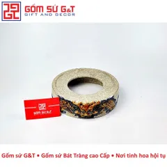 Chân bát hương men đắp rồng nổi Gốm Sứ G&T