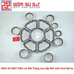 Bộ đồ ăn mặt trời băng đào tràm Gốm Sứ G&T