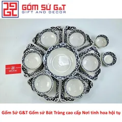 Bộ đồ ăn mặt trời băng đào tràm Gốm Sứ G&T