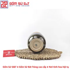 Lọ hoa vuốt tay dáng thon vẽ hoa hồng Gốm Sứ G&T