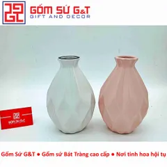 Lọ hoa trang trí dáng quả trám Gốm Sứ G&T