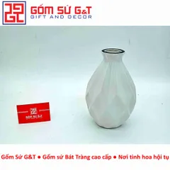 Lọ hoa trang trí dáng quả trám Gốm Sứ G&T