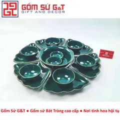 [FreeShip] [Giá hủy diệt] [Ảnh thật] Bộ mặt trời xanh cổ vịt vẽ vàng kim