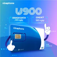 SIM 4G VinaPhone U900 500GB Tháng Dùng 6 Tháng Không Chia Ngày Data Tốc Độ Cao Hỗ Trợ eSIM