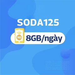 SIM Data VinaPhone 12SODA125 Tốc Độ Cao 8GB Ngày Sử Dụng 12 Tháng Miễn Phí Mạng Xã Hội 4G 5G
