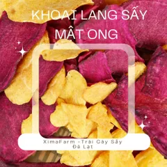 Khoai lang sấy mật ong giòn thơm ngon đặc biệt 200gr , TÚI 500G hoa quả sấy đặc sản đà lạt
