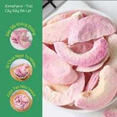 Đào Hồng Sấy Giòn Không Đường, Trái Cây Sấy Giòn | Công Nghệ Sấy Thăng Hoa