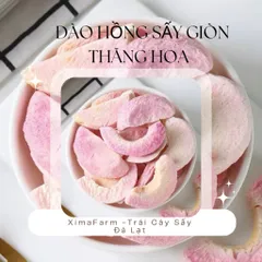 Đào Hồng Sấy Giòn Không Đường, Trái Cây Sấy Giòn | Công Nghệ Sấy Thăng Hoa