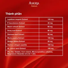 Viên uống Angela gold tăng cường sức khoẻ, sắc đẹp và sinh lý nữ không chứa mầm đậu nành Hộp 60 Viên & 30 Viên 834933