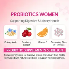 SresXrefas Probiotics Women 60 Tỷ Lợi Khuẩn 15 Chủng Men Vi Sinh Nữ Hỗ Trợ Tiêu Hóa, Tăng Miễn Dịch Và Tiết Niệu