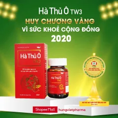 Combo 4 hộp Hà Thủ Ô TW3 30 viên - Hỗ trợ ngăn rụng tóc, giảm nguy cơ tóc bạc sớm HungViet Pharma lọ 30v