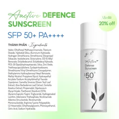 Kem chống nắng kiềm dầu nâng tone tự nhiên, SPF50+ PA++++, Active Defense Sunscreen GUO 30g