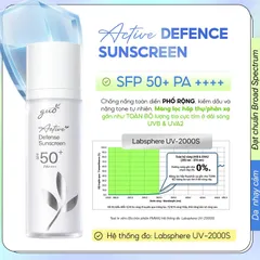 Kem chống nắng kiềm dầu nâng tone tự nhiên, SPF50+ PA++++, Active Defense Sunscreen GUO 30g