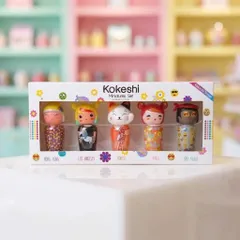 Set Nước Hoa Nữ Kokeshi Lotus + Cheery + Neko + Litchee + Tonka EDT (5 x 5ml) hàng  công ty