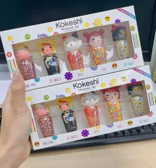 Set Nước Hoa Nữ Kokeshi Lotus + Cheery + Neko + Litchee + Tonka EDT (5 x 5ml) hàng  công ty