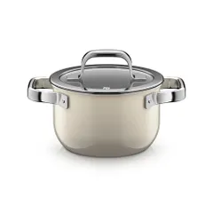 Bộ nồi WMF Fusiontec Mineral Pro Set Macadamia (gồm 3 nồi + 1 quánh) màu kem