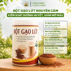 Bột Gạo Lứt Đỏ Huyết Rồng Hũ 500g - Giàu Chất Xơ, Tốt Cho Tim Mạch Và Đường Huyết