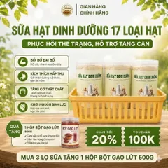 MUA 3 HŨ 1.5KG TẶNG HŨ 500G – BÍ QUYẾT TĂNG CÂN, PHỤC HỒI SAU ỐM TỪ ĐÀO ÁNH ORGANIC