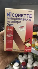 Cai thuốc lá NIcooorette nicotine polacrilex gum,4mg.Hàng Mỹ