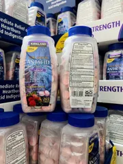 Kirkland Ultra Strength Antacid 1000mg - Viên Ngậm Giảm Đau Răng và Đau Dạ Dày - 265 Viên - Hương Vị Trái Cây