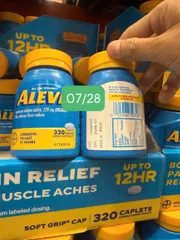 Bayer Aleve 220 mg |270/320 viên| Giảm đau/Kháng viêm & Hạ sốt mạnh [SP Chuẩn Mỹ không tem]