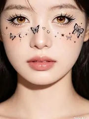 [D012] Set 5 Tấm Hình Xăm Dán Makeup Nghệ Thuật Dán Mặt Cosplay Tiệc Đêm