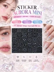 [C002] COMBO 10 STICKER AURORA DÁN MAKEUP – DÁN NAIL PHONG CÁCH HÀN QUỐC ✨