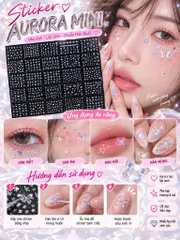 [C002] COMBO 10 STICKER AURORA DÁN MAKEUP – DÁN NAIL PHONG CÁCH HÀN QUỐC ✨
