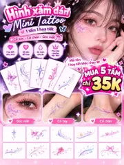 [MUA 5 TẶNG 1] Hình Xăm Dán Tatto Nghệ Thuật Dán Góc Mắt, Cổ Tay, Cổ Chân Cosplay Tiệc Đêm-D123