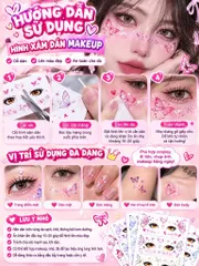 [MUA 5 TẶNG 1] Hình Xăm Dán Tatto Nghệ Thuật Dán Góc Mắt, Cổ Tay, Cổ Chân Cosplay Tiệc Đêm-D123