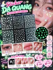 [C001] COMBO 10 STICKER DẠ QUANG DÁN MAKEUP – DÁN NAIL PHÁT SÁNG ✨