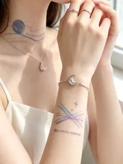 [MUA 5 TẶNG 1] Hình Xăm Dán Tatto Nghệ Thuật Dán Góc Mắt, Cổ Tay, Cổ Chân Cosplay Tiệc Đêm-D123
