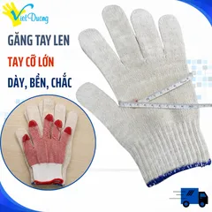 [BIGSIZE] Găng Tay Len Bảo Hộ Lao Động Cho Tay Cỡ Lớn Dày Dặn Hạn Chế Trơn + Bền Bỉ - BIGSIZE7KIM