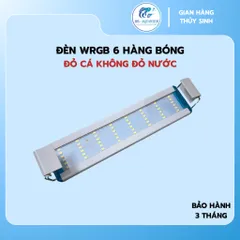 Đèn Máng Thủy Sinh WRGB HBPRO 6 Hàng LED Siêu Sáng 22W–55W Cho Bể Cá 30–115cm, Đèn Máng Nhựa Bể Cá