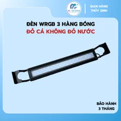 Đèn Máng Nhựa Gác Bể Cá, 3 Hàng Bóng Sáng Trắng WRGB - HBPRO, Đỏ Cá Không Đỏ Nước, Tiết Kiệm Điện